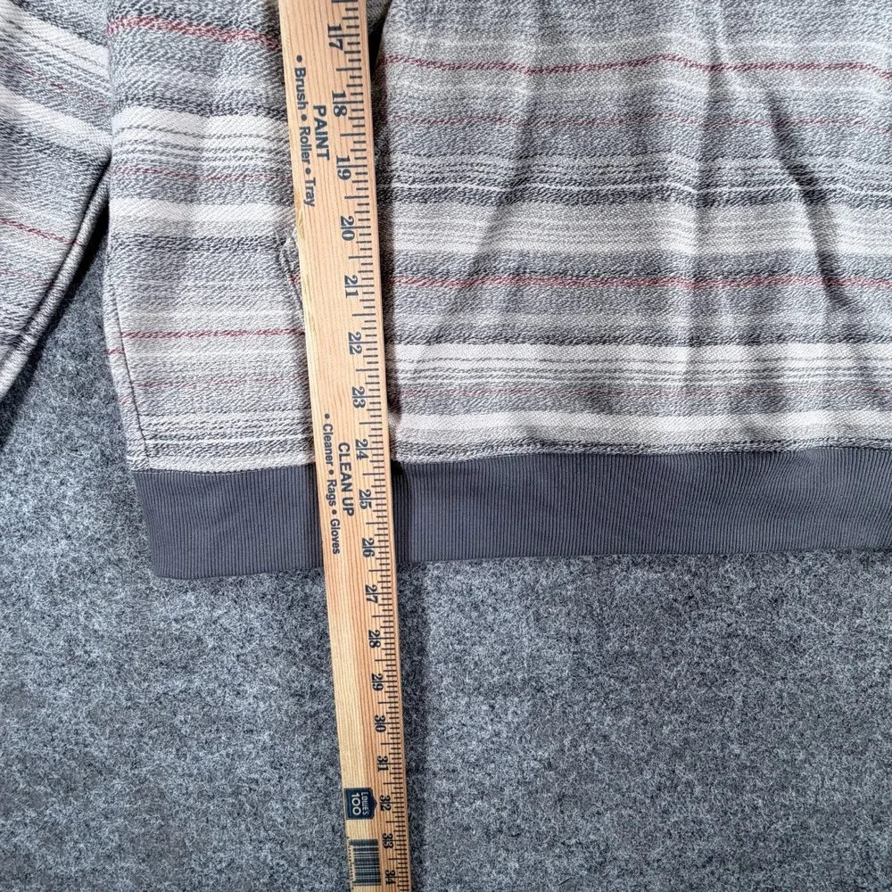 O Neill Bavaro Hoodie Mens Small Multicolor Striped Ribbed Trim Standard Fit
